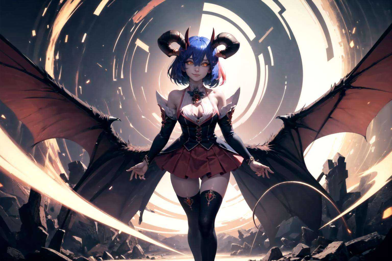 Chrome-chan,  looking at viewer,  smile on Tensor.Art