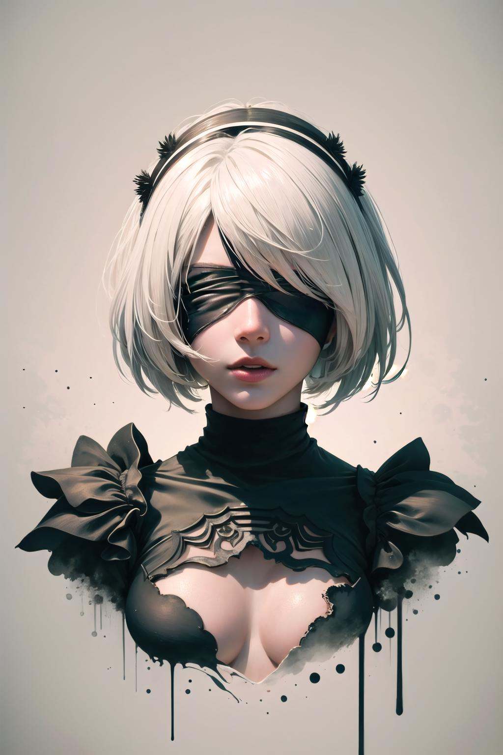 n_2b,  white background,  ink on Tensor.Art