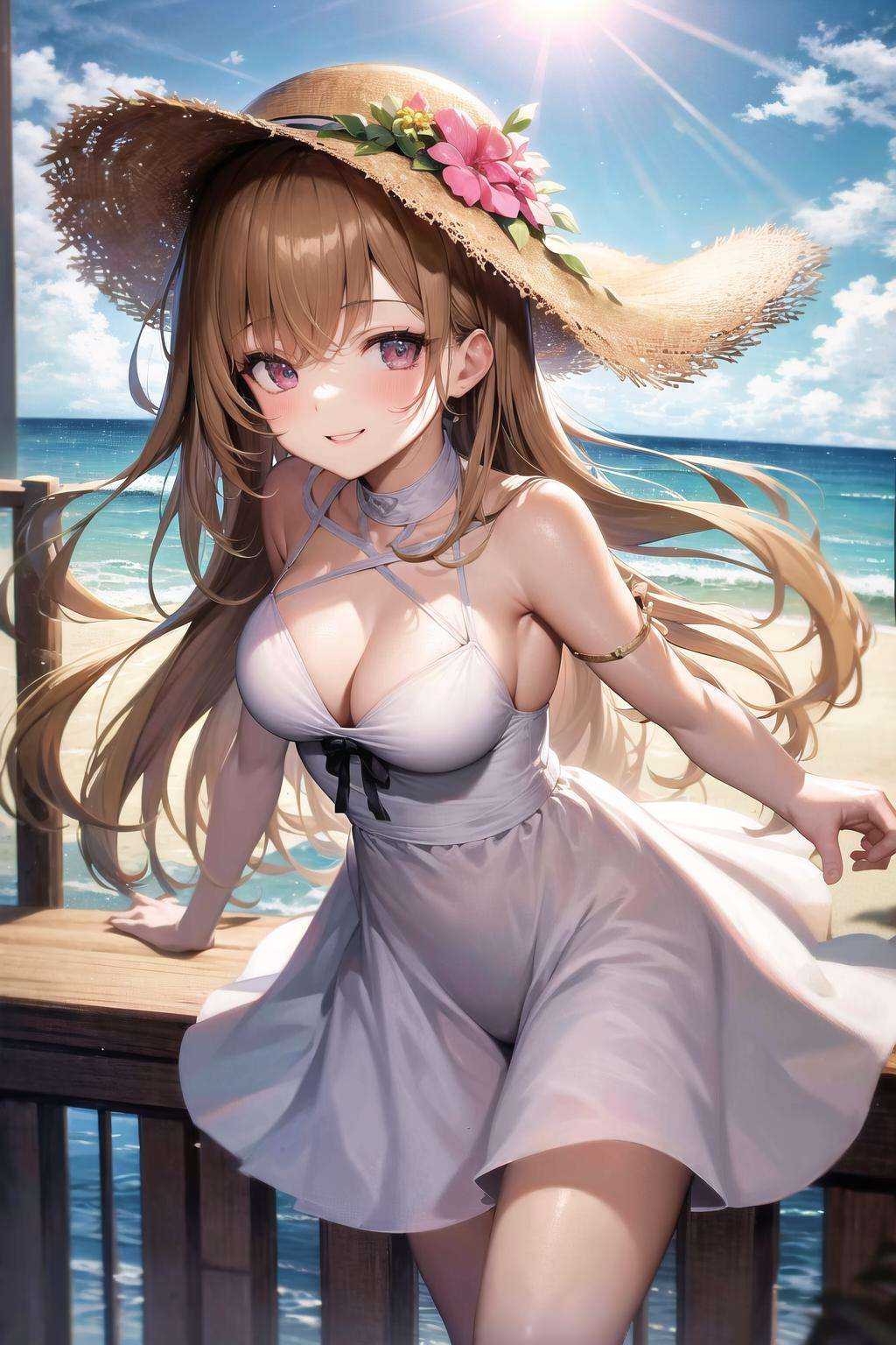 absurdres,  1girl,  ocean on Tensor.Art