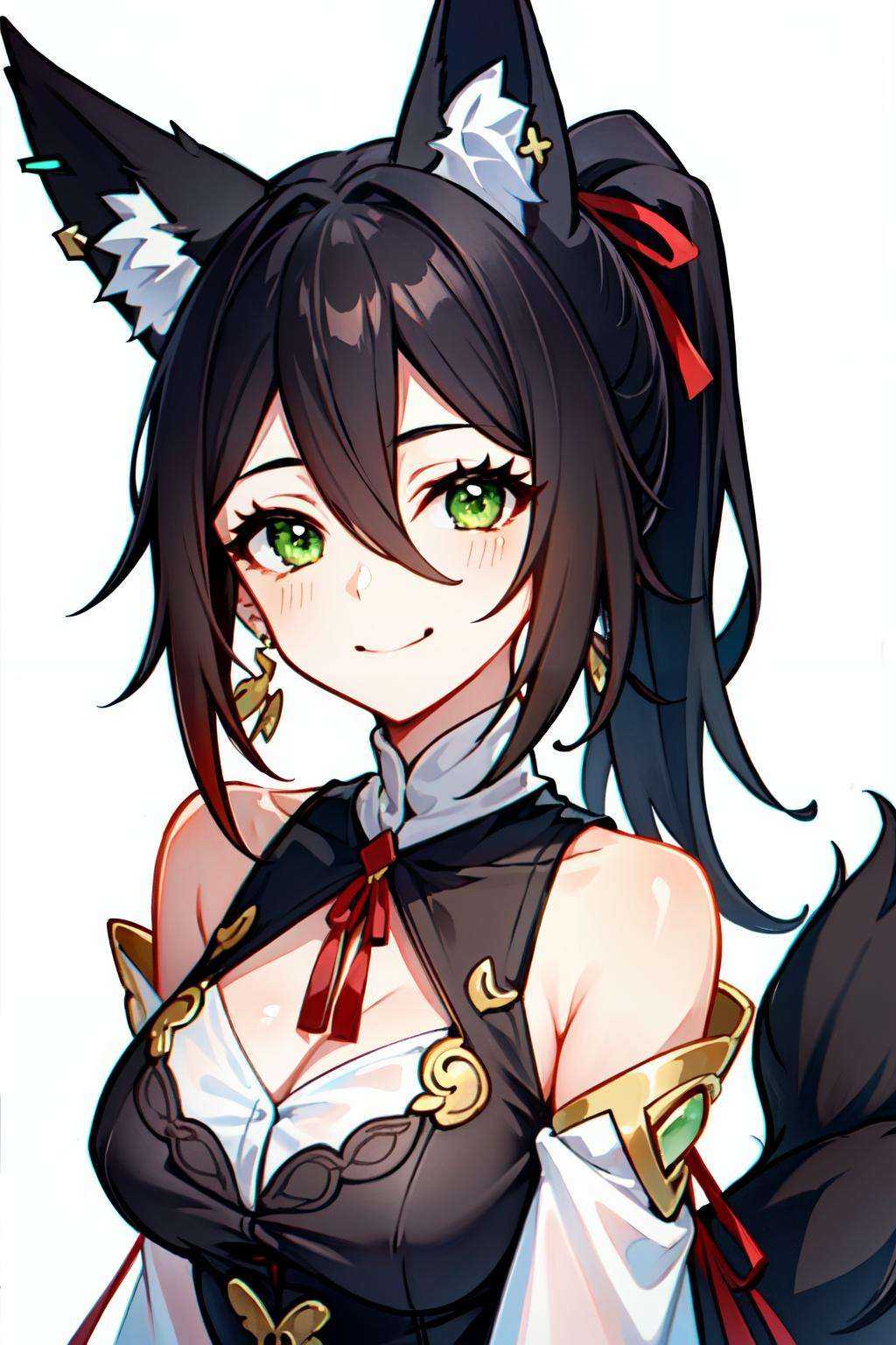 tingyun(hsr),  green eyes,  upper body on Tensor.Art
