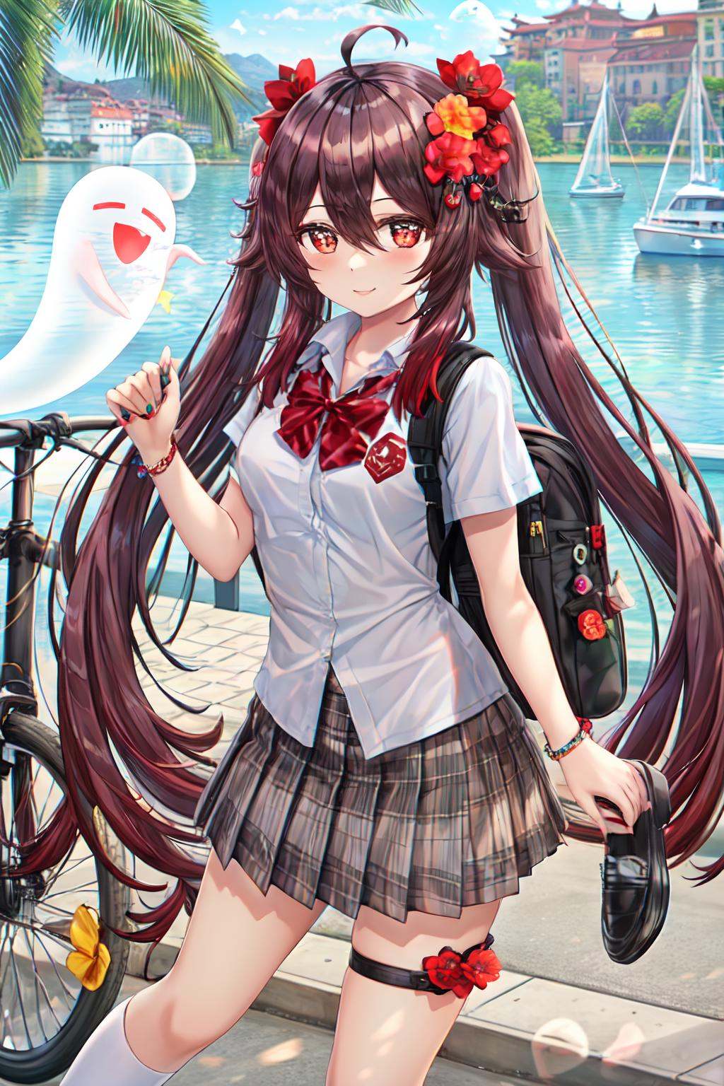 torino aqua,  1girl,  ahoge on Tensor.Art
