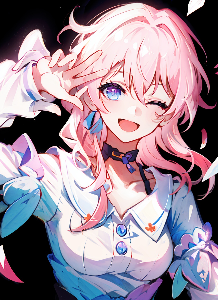 march 7th \(honkai: star rail\),  1girl,  ;d on Tensor.Art