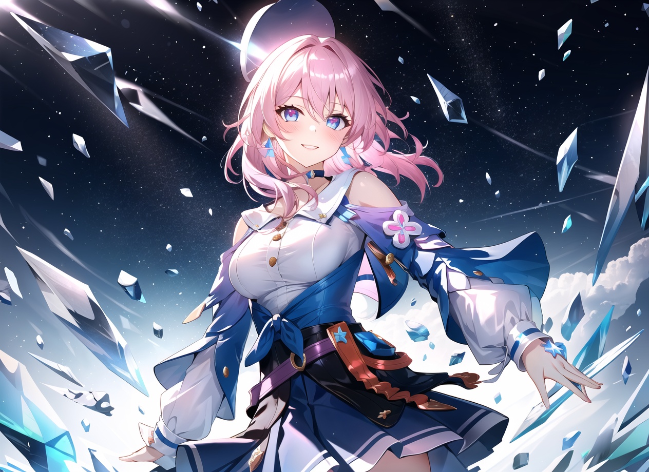 march 7th \(honkai: star rail\),  1girl,  blue eyes on Tensor.Art
