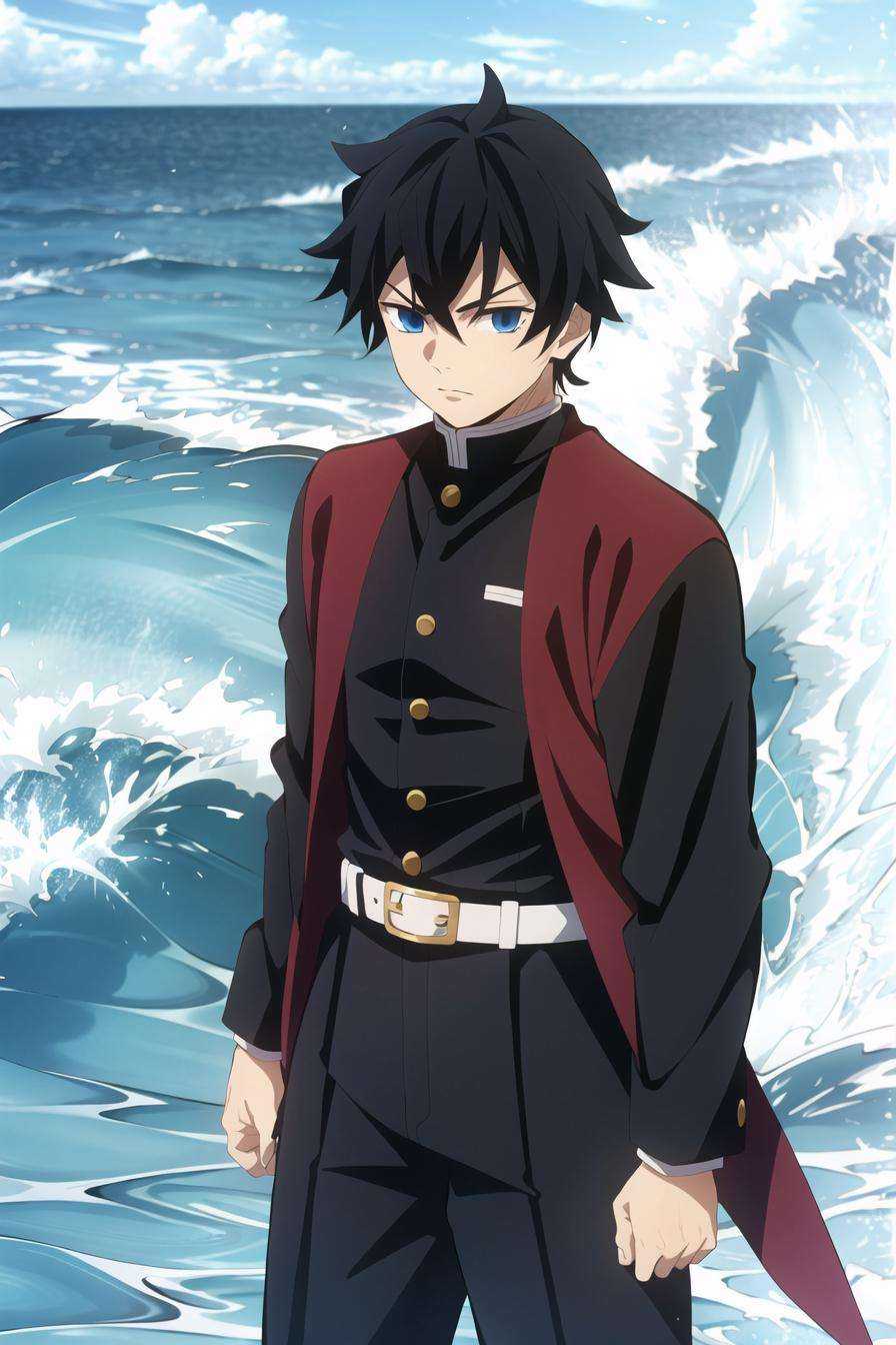 kimetsu no yaiba style,  demon slayer uniform,  male focus on Tensor.Art