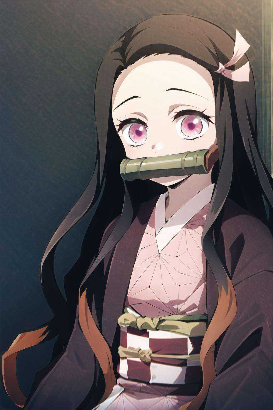 kamado nezuko,  kimetsu no yaiba style,  1girl on Tensor.Art