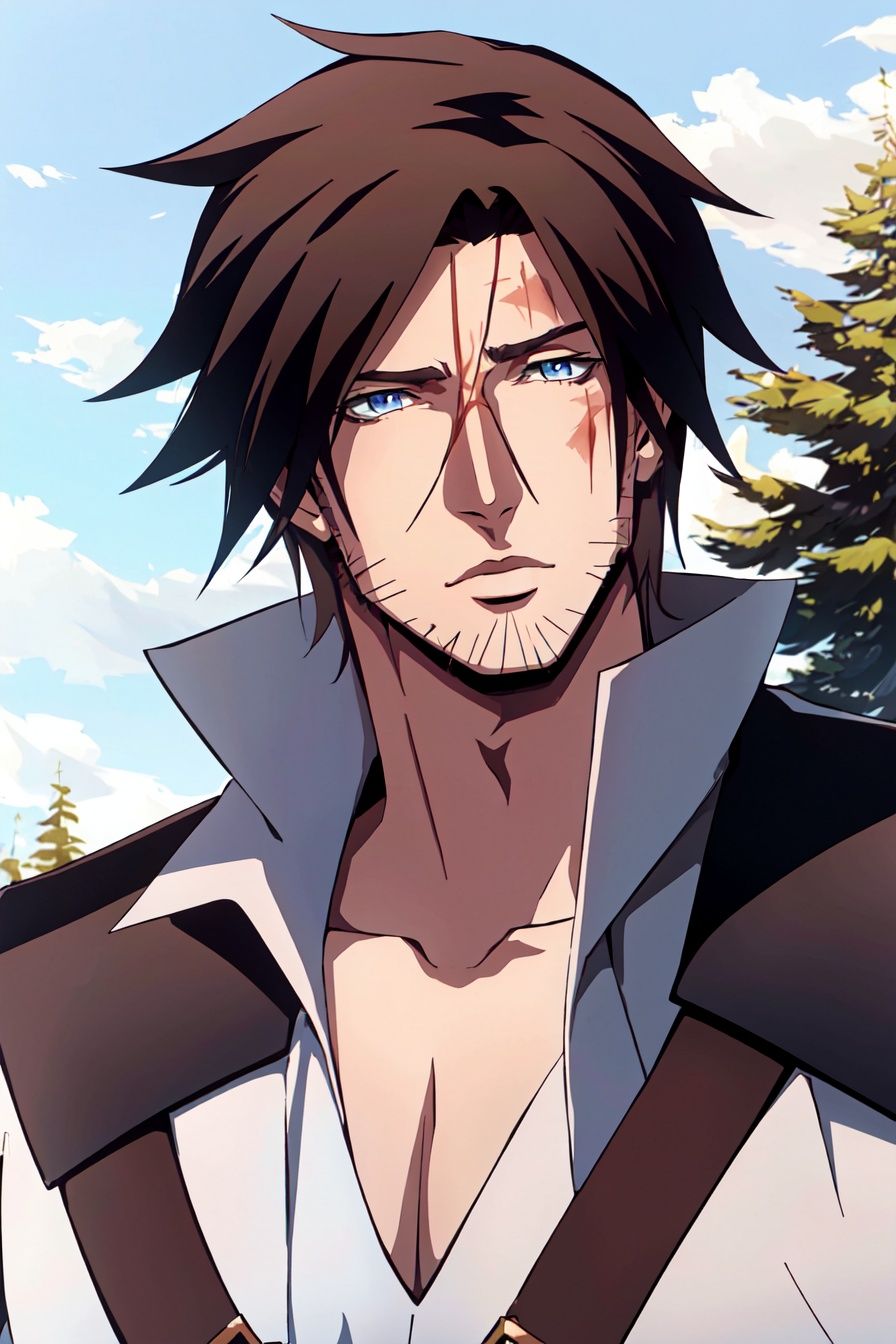 castlevania style,  1boy,  male focus on Tensor.Art