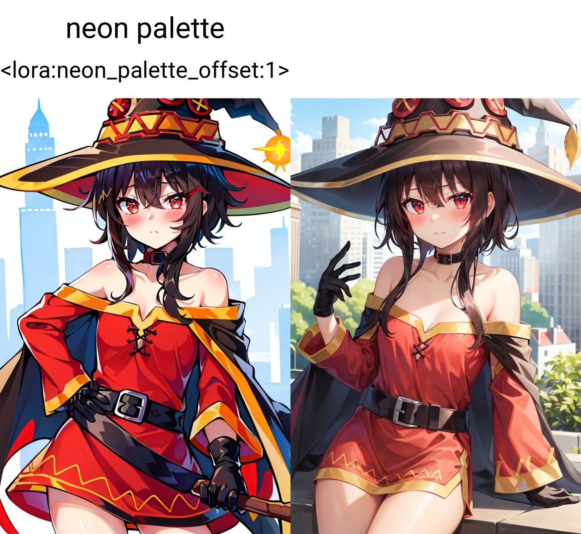 neon palette ,  megumin,  1girl on Tensor.Art