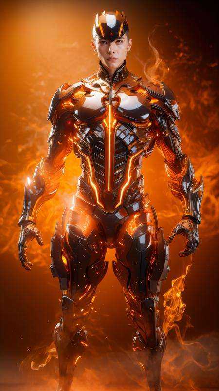 1,1boy,<lora:_raging flames:1>,