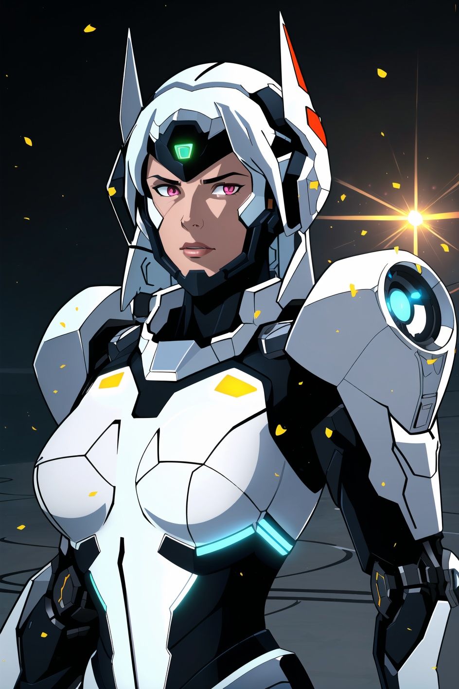 upper body,  mecha musume,  mechanical parts on Tensor.Art