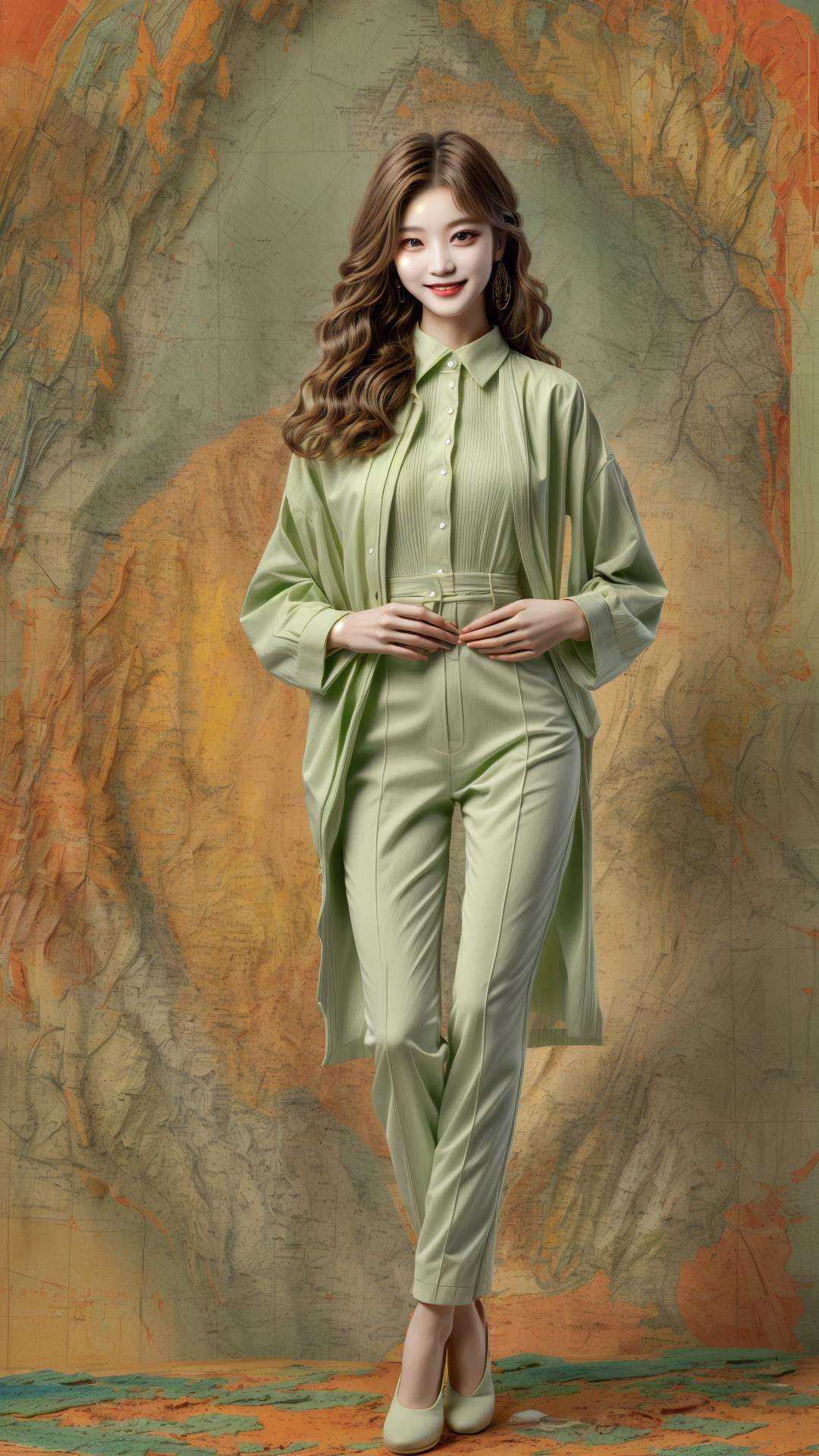 masterpiece, best quality,highres, 1girl, colorfashionstyle, <lora:colorfashionstyle_v1:0.7>, full body, <lora:fashigirl-v5.5-lora-naivae-64dim:0.4>, <lora:add_detail:0.7>,  <lora:hairdetailer:0.7>, light smile, green and red theme