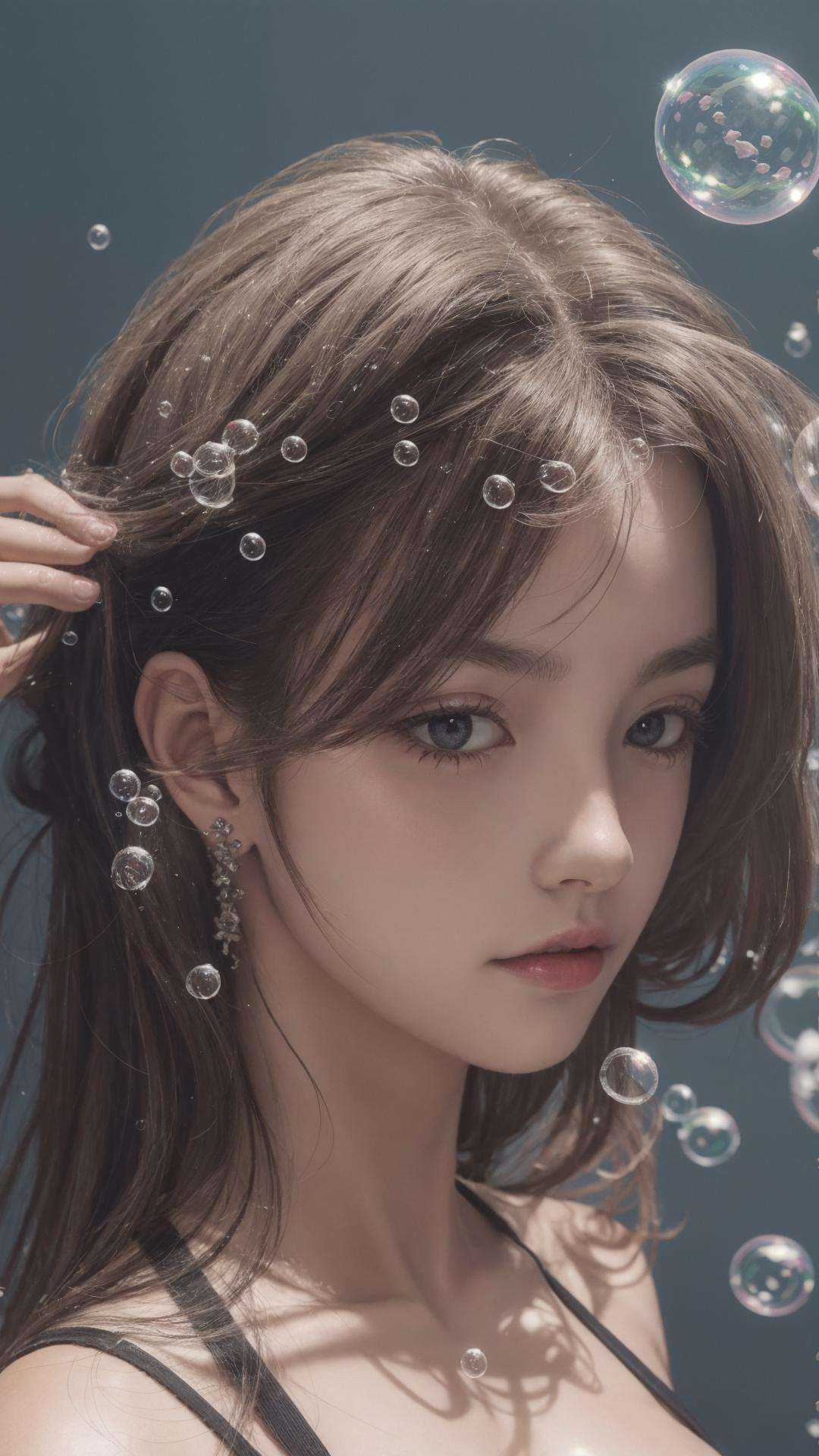 masterpiece, best quality,highres, 1girl, <lora:weddingdress_20230712023801-000002:0.8>,bubbles