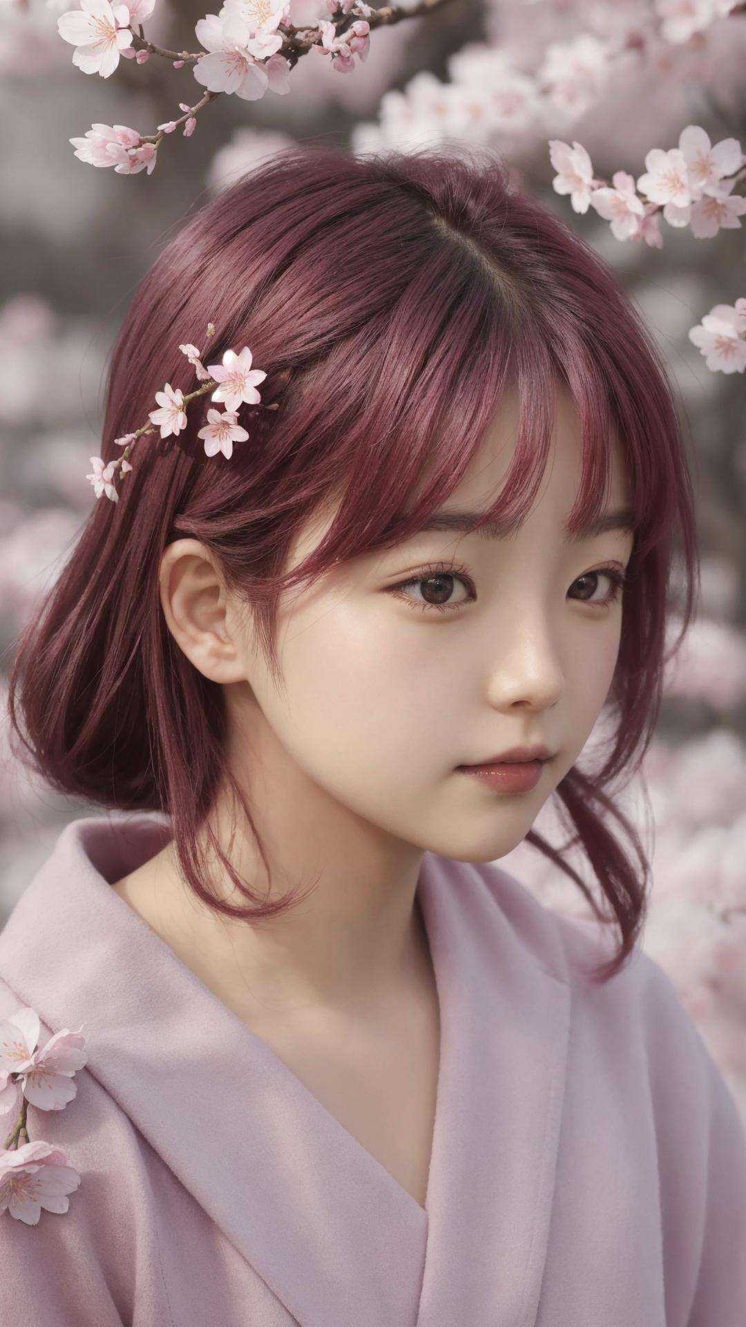 masterpiece, best quality,highres, 1girl, <lora:weddingdress_20230712023801-000002:0.8>, cherry blossoms, asakura sakura, sakura hair ornament, 