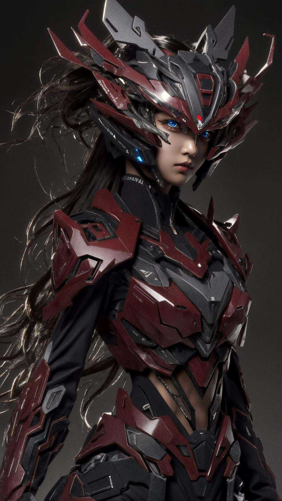 masterpiece, best quality,highres, 1girl , <lora:idolface:0.5>, <lora:FenW:0.5>, <lora:Niji:0.7>, (mecha:0.6), detailed eyes, detailed hair