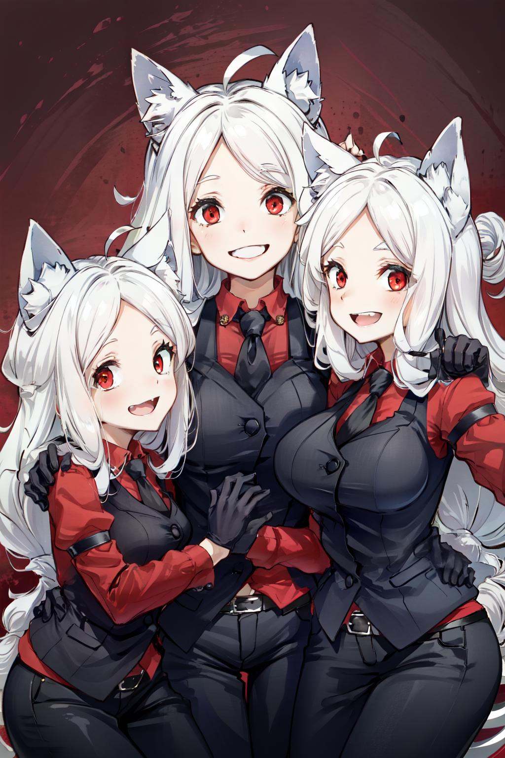 cerberus(helltaker),  demon girl,  demon tail on Tensor.Art