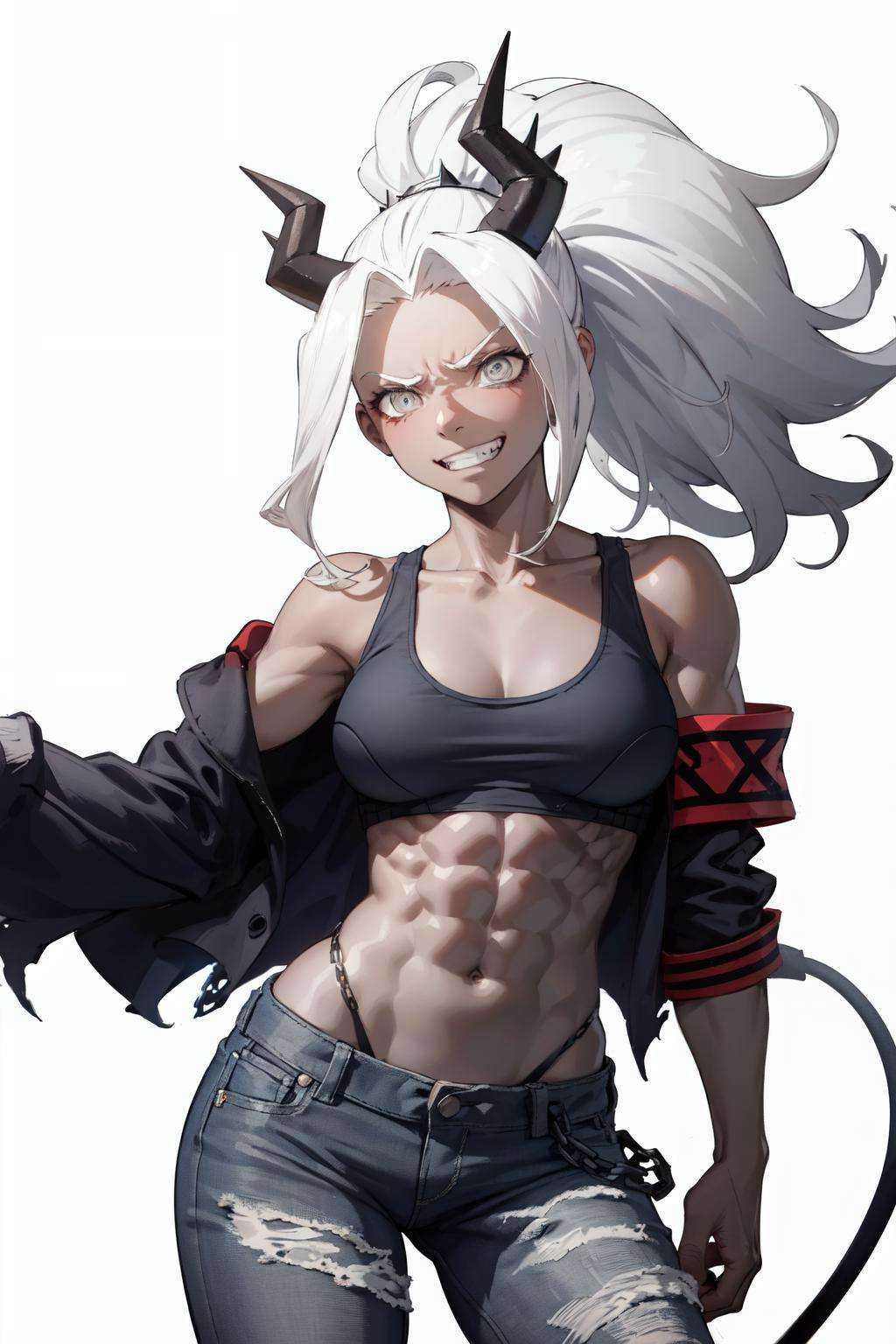 judgement(helltaker),  dark skin,  dark-skinned female:1.2 on Tensor.Art