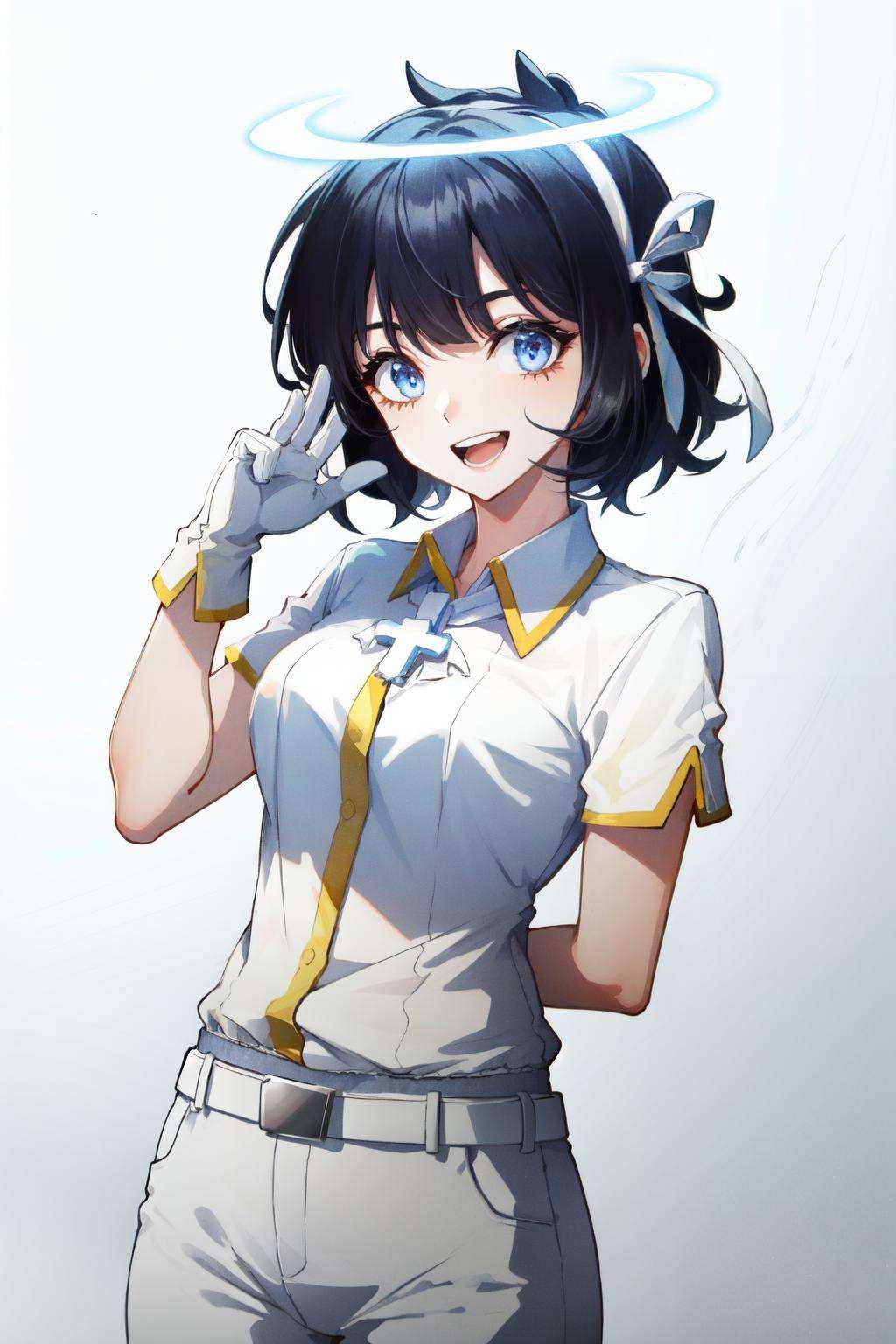 azazel(helltaker),  white pants,  1girl on Tensor.Art