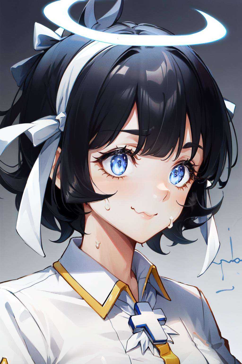 azazel(helltaker),  wavy mouth,  hairband on Tensor.Art