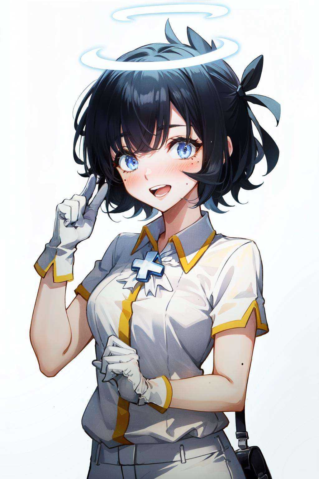 azazel(helltaker),  hands up,  1girl on Tensor.Art