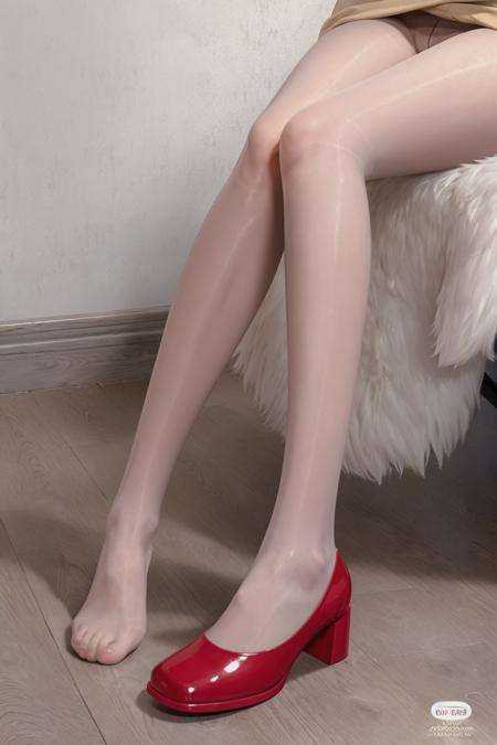 (masterpiece:1.2),best quality,high resolution,unity 8k wallpaper,(illustration:1),<lora:footshoe_v1:0.65>,close-up,lower body,pantyhose,<lora:perfectpantyhose:0.4>,without shoes,toes,leg rings,Toenail,Separate legs,*****:1.3,red footwear, 