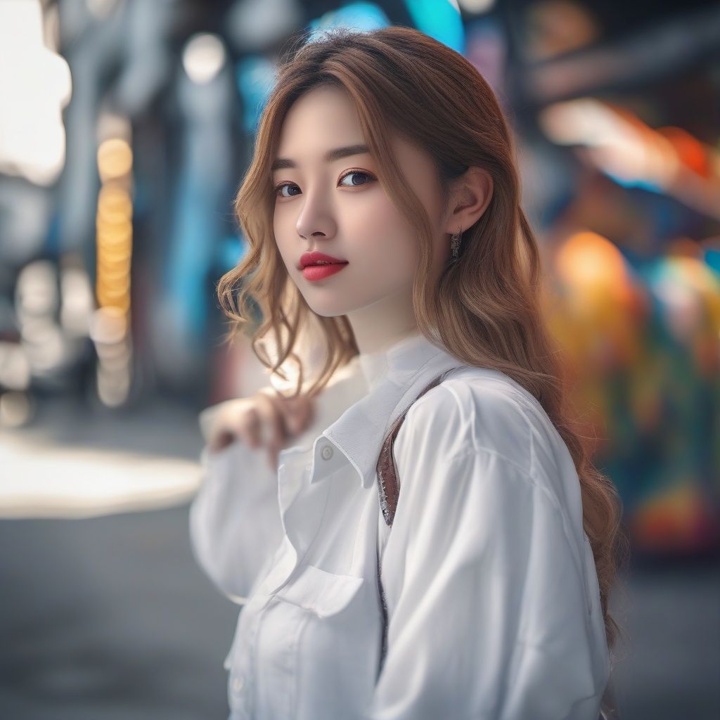 1girl,  white color,  Sony Alpha 1 on Tensor.Art