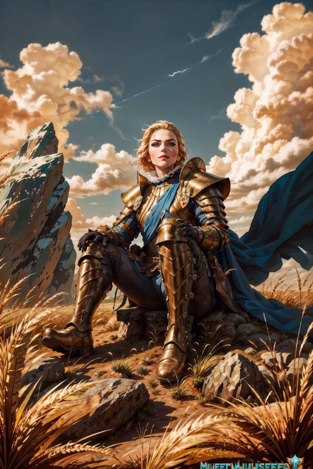 queen_meve,  solo,  blue eyes on Tensor.Art