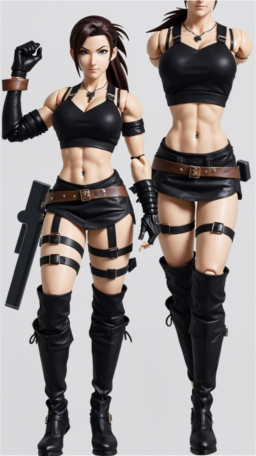 (ActionFigureQuiron style),  solo,  Tifa Lockhart (Final Fantasy VII): Tifa's outfit is a combination of sporty and stylis...