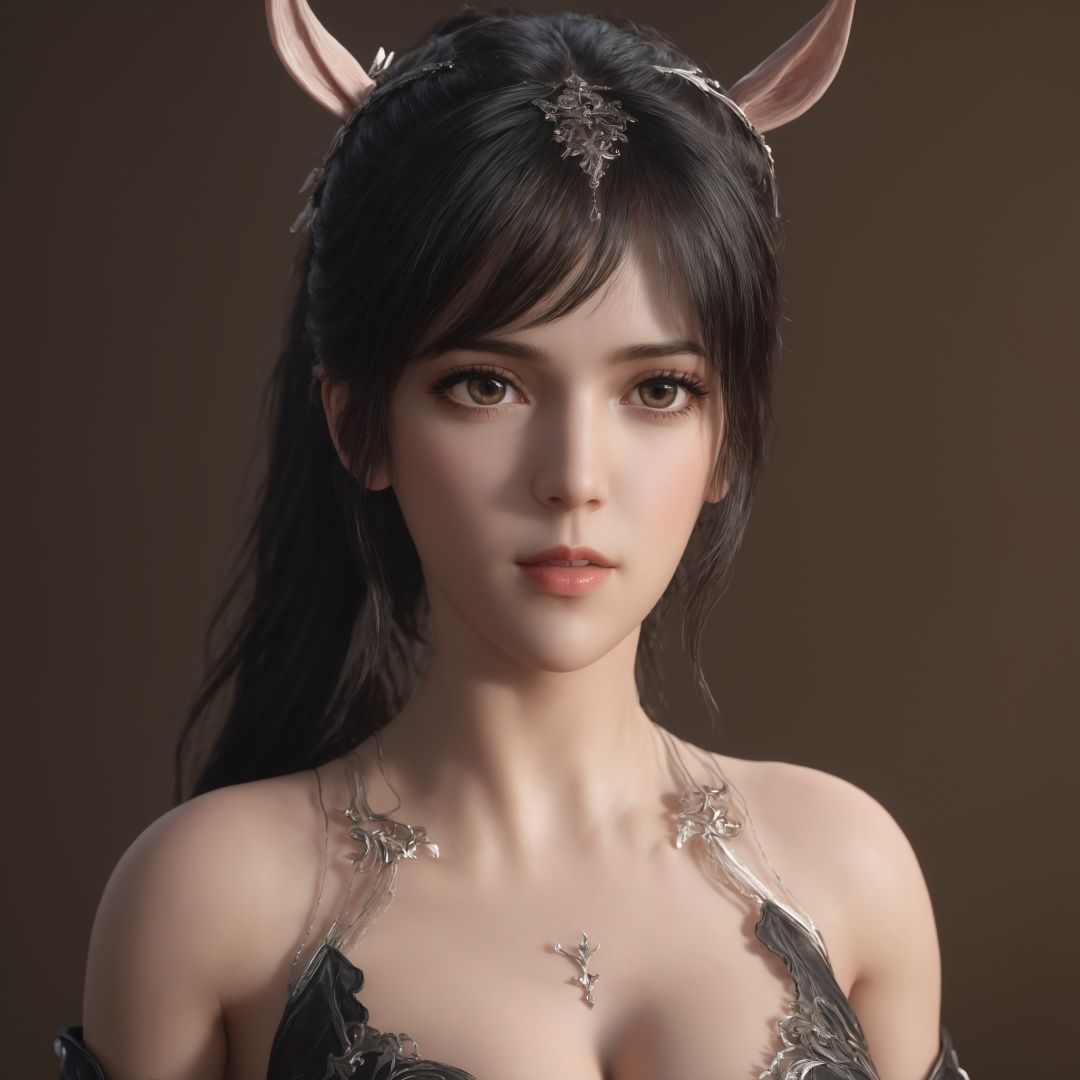 highres, masterpiece, 8k, 4k, (realistic photo), (photorealistic), ambient_light1girl, nude, black eyes, balck hair, looking at viewer, upper body, huge breasts, (nude:1.2), cowboy shot, <lora:sdxl_lora:1>