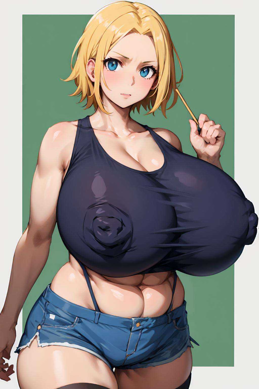1girl,  solo,  gigantic breasts on Tensor.Art