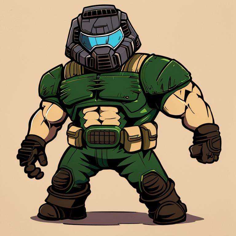 doomguy,  full body,  solo on Tensor.Art