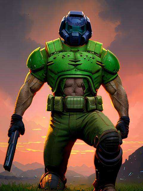 full body digital paiting of ,  kneeling,  8k on Tensor.Art