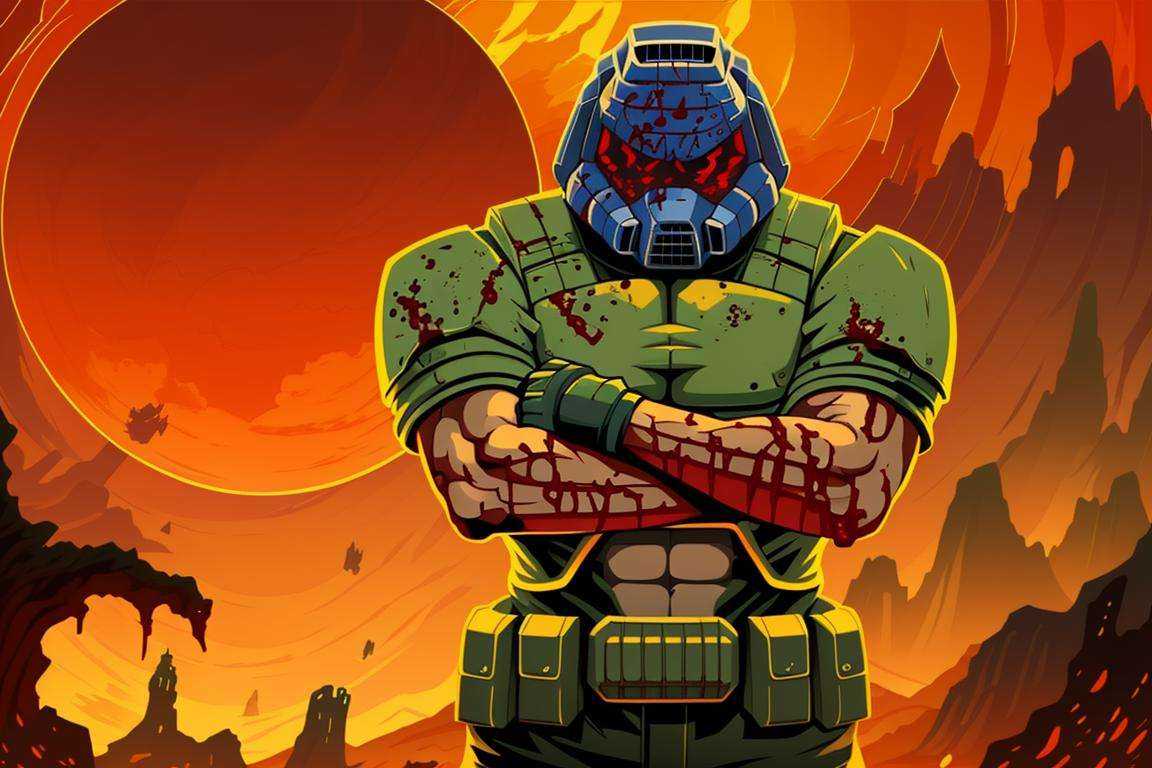 doomguy,  full body,  solo on Tensor.Art
