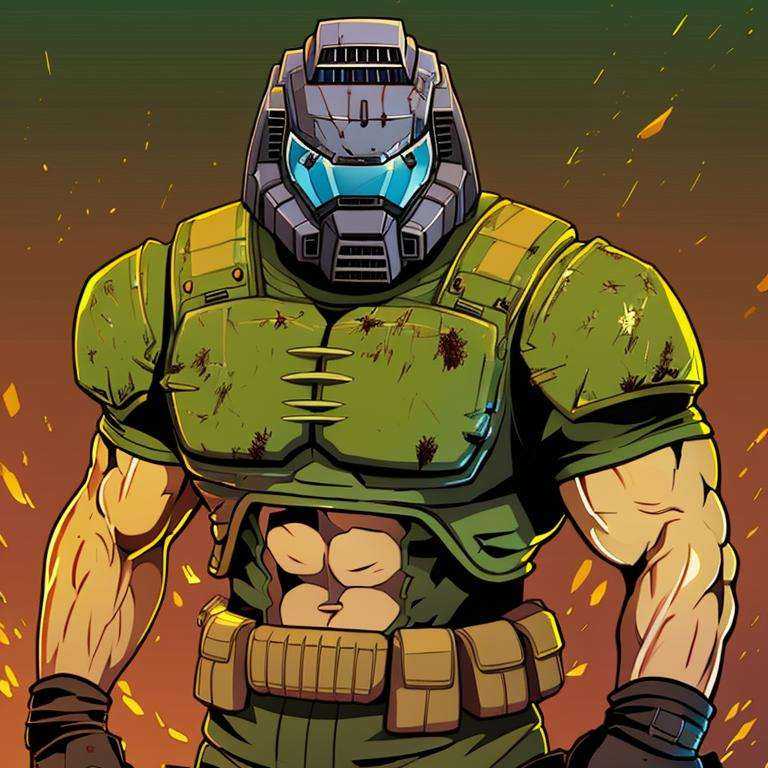 doomguy,  full body,  solo on Tensor.Art