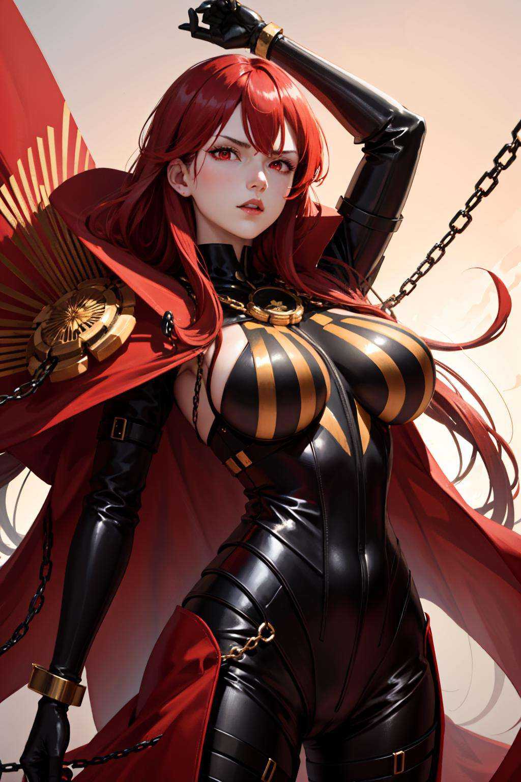 oda_biig,  large breasts,  red eyes on Tensor.Art