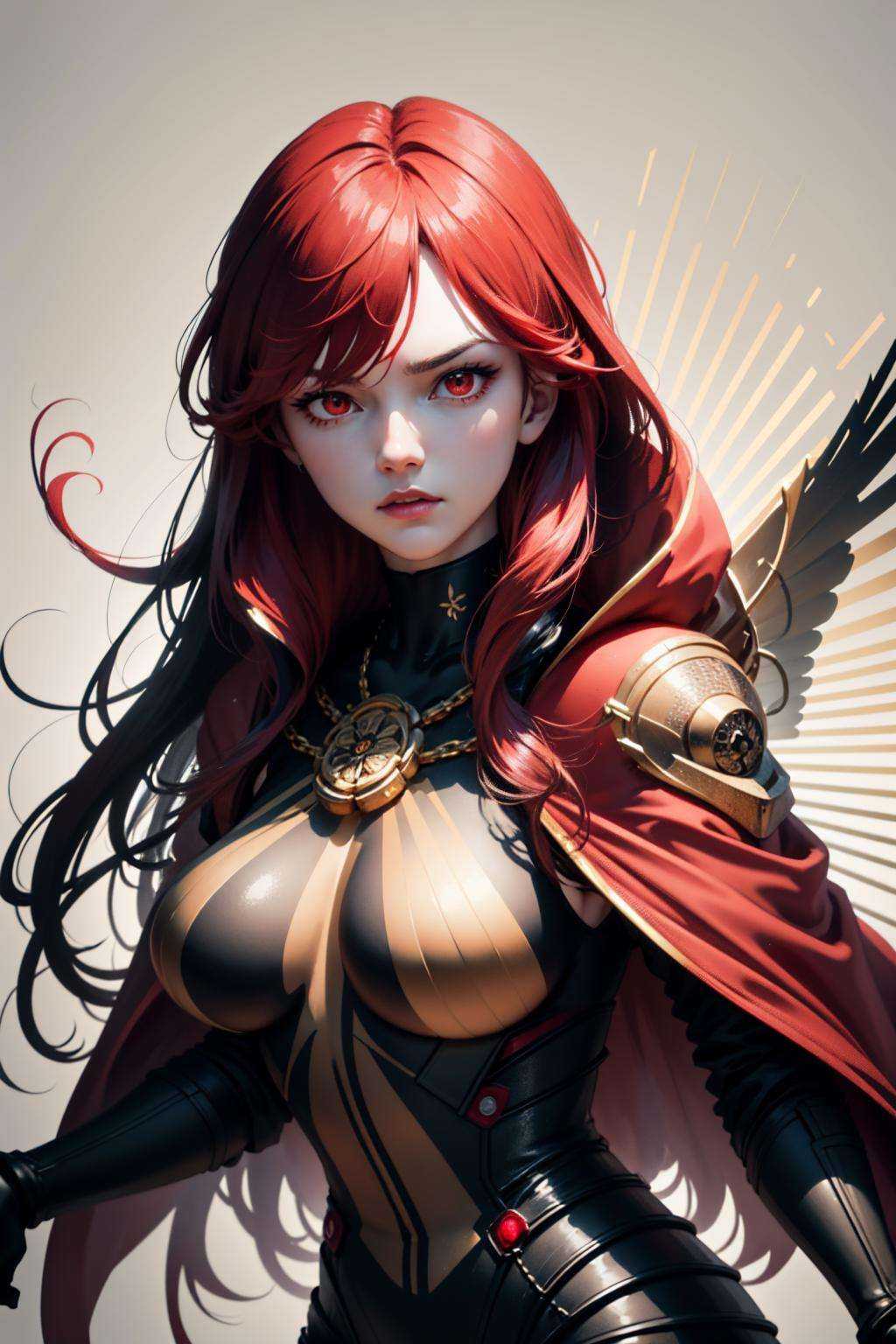 oda_biig,  large breasts,  red eyes on Tensor.Art