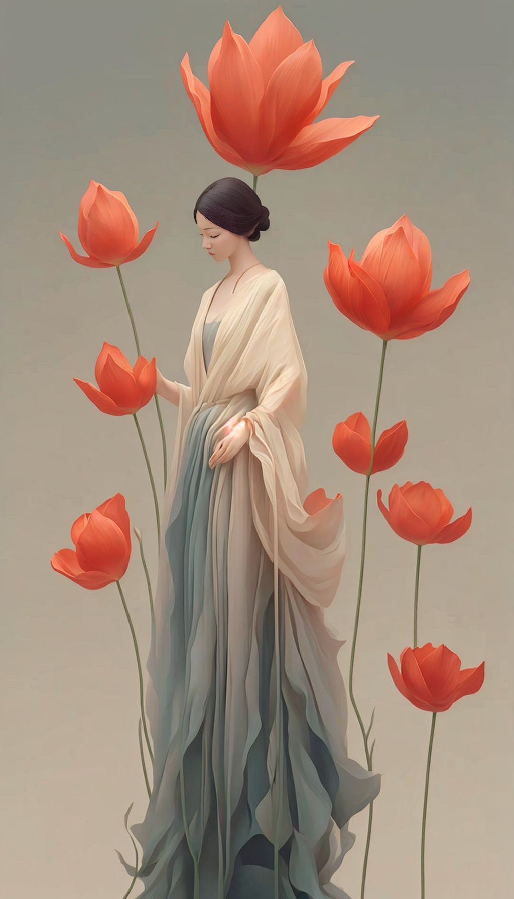 huaban , <lora:huaban3:1>,1girl