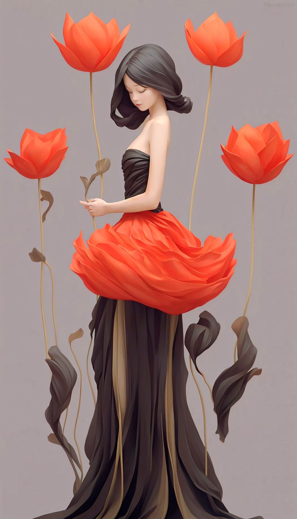 huaban , <lora:huaban3:1>,1girl
