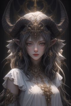 bj_Devil_angel,horns,1girl,jewelry,earrings,long_hair,solo,looking_at_viewer,upper_body,lips,<lora:Fallen_angel:0.7>,
