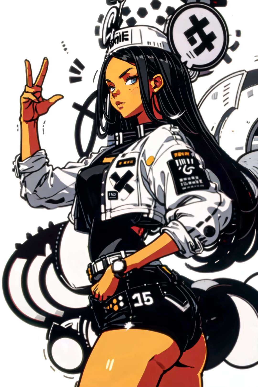 beizu style,  a cute and adorable girl,  white background on Tensor.Art