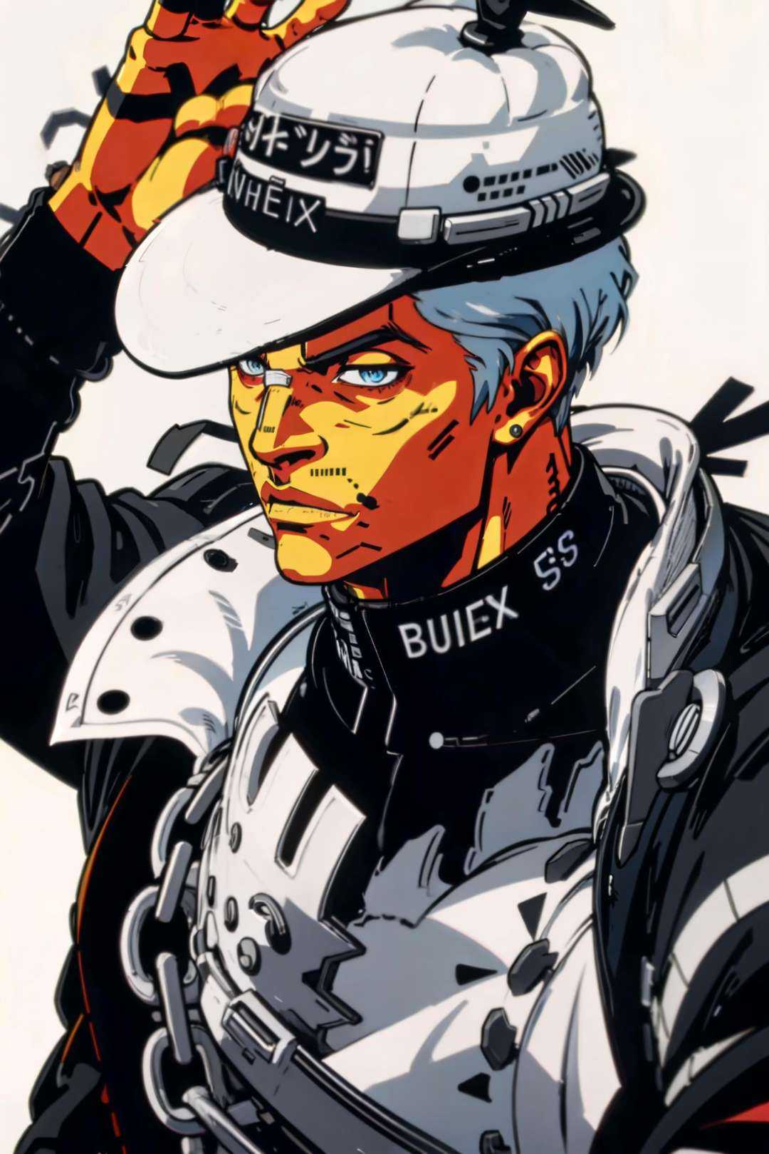 beizu style,  a ***** man,  white background on Tensor.Art