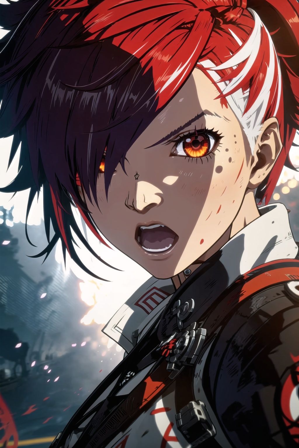 guiltys,  angry,  a battle girl on Tensor.Art