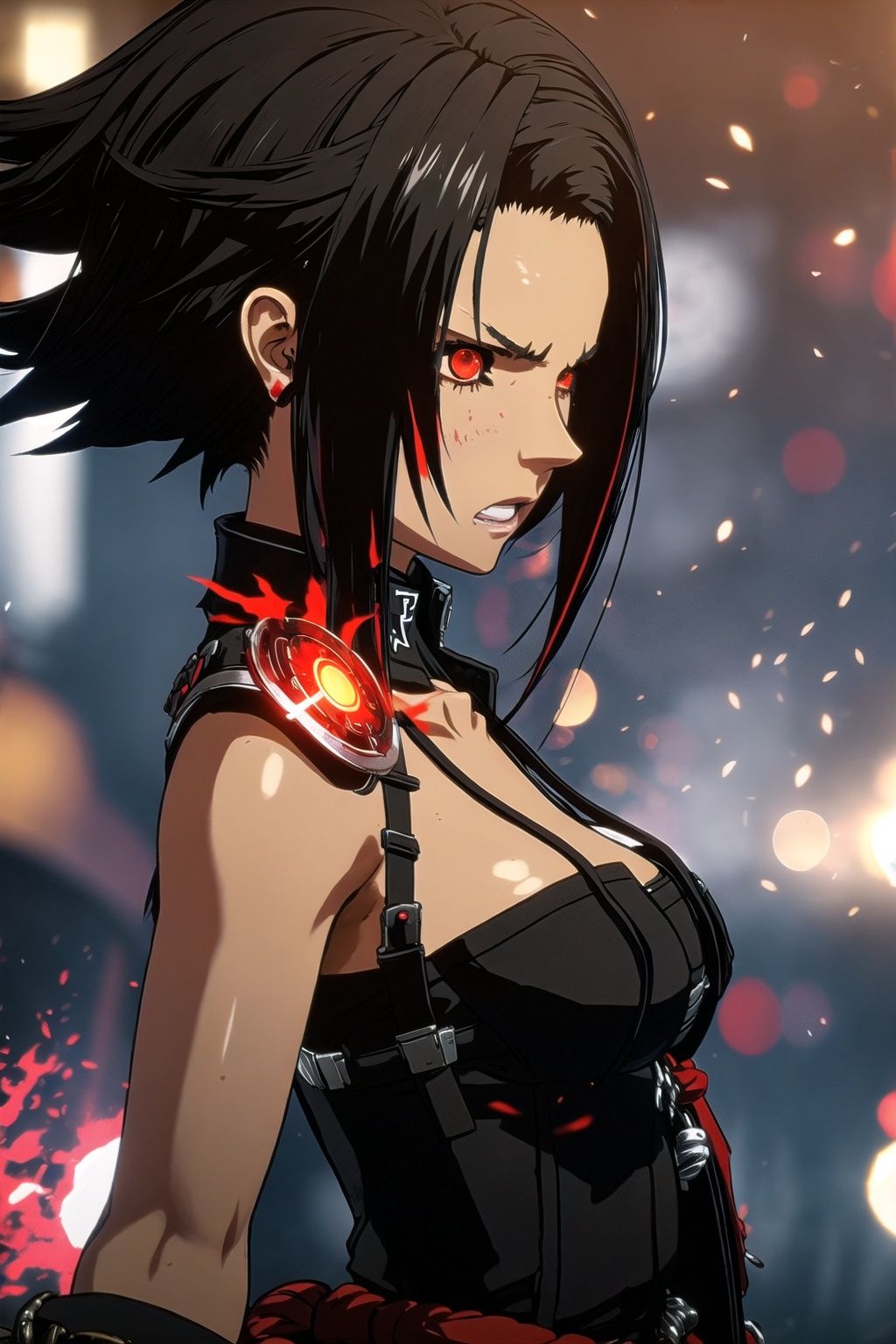 guiltys,  angry,  a battle girl on Tensor.Art