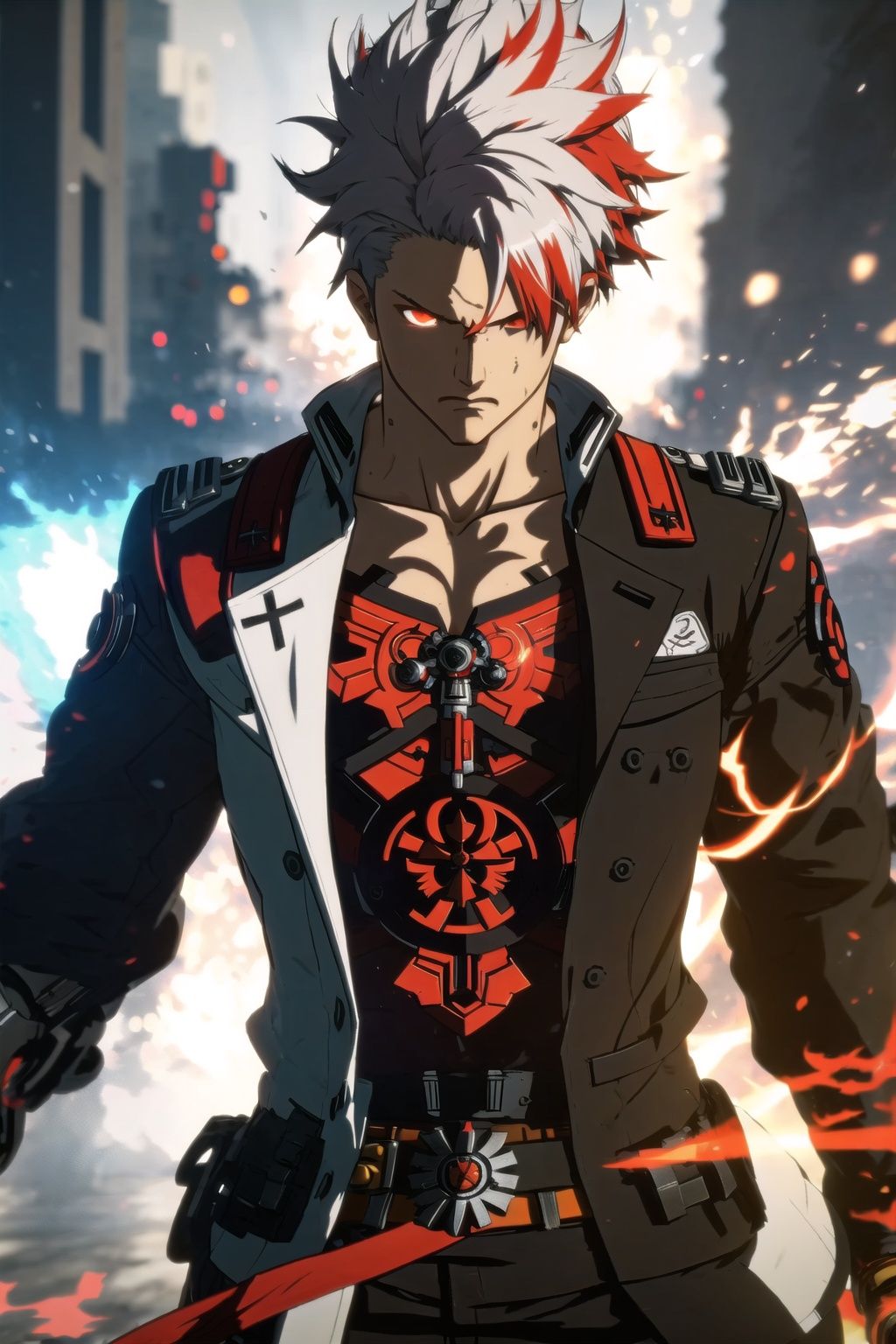 guiltys,  serious,  a battle man on Tensor.Art
