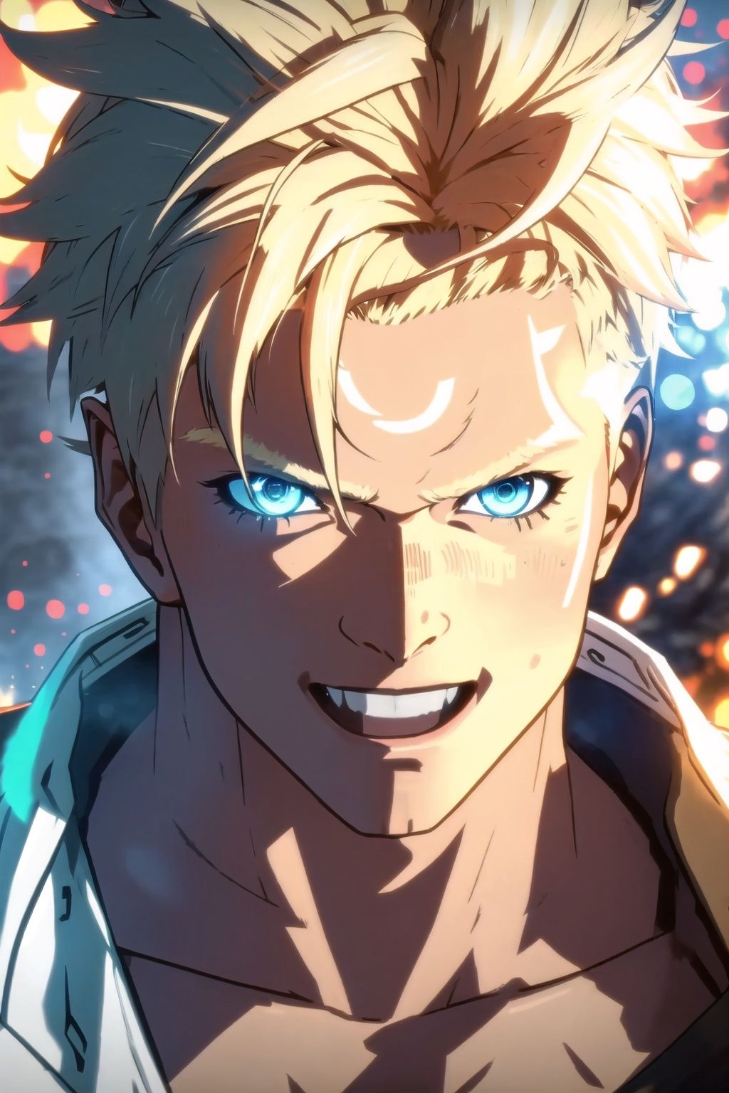 guiltys,  smile,  a battle man on Tensor.Art