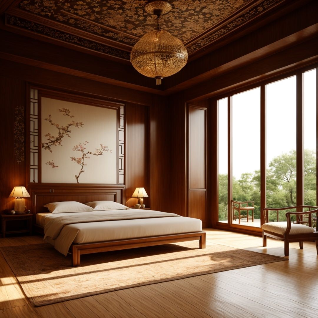 interior decoration, Chinese style, room decoration, solemn(intricate details:1.2),(high definition:1.5),
