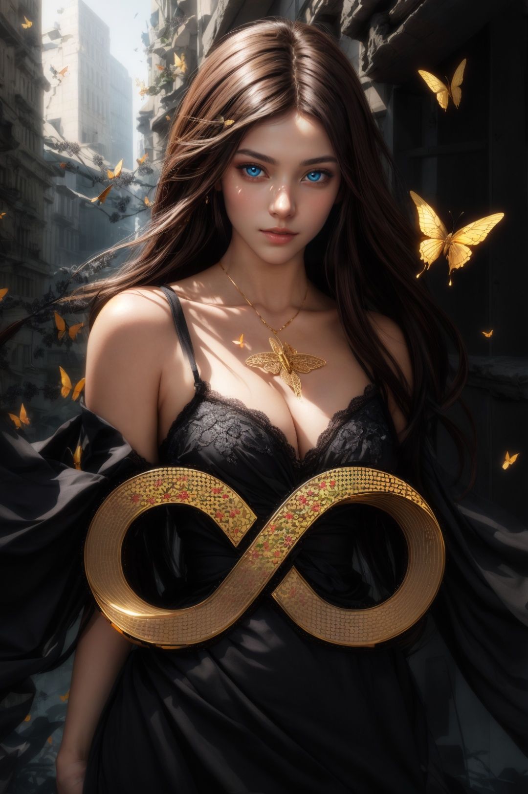 8k portrait of beautiful cyborg with brown hair,  intricate,  elegant on Tensor.Art