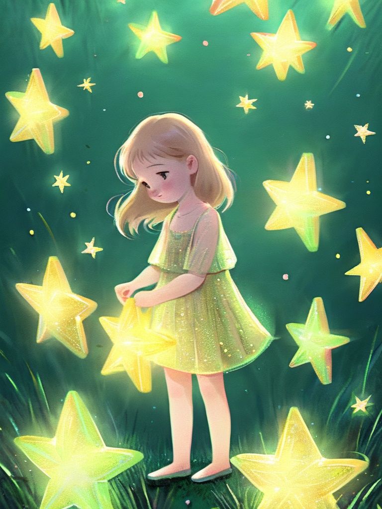 star,starlight,best quality,highly detailed,(1girl),(holdingstars),(glowingstars),<lora:star:1>,