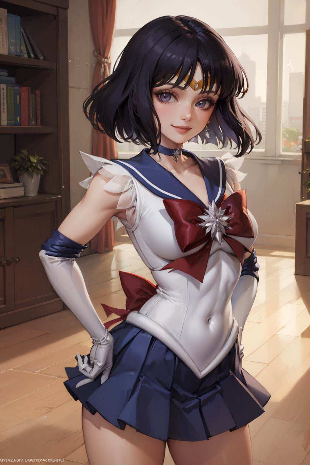 solo,  1girl,  sailor saturn on Tensor.Art