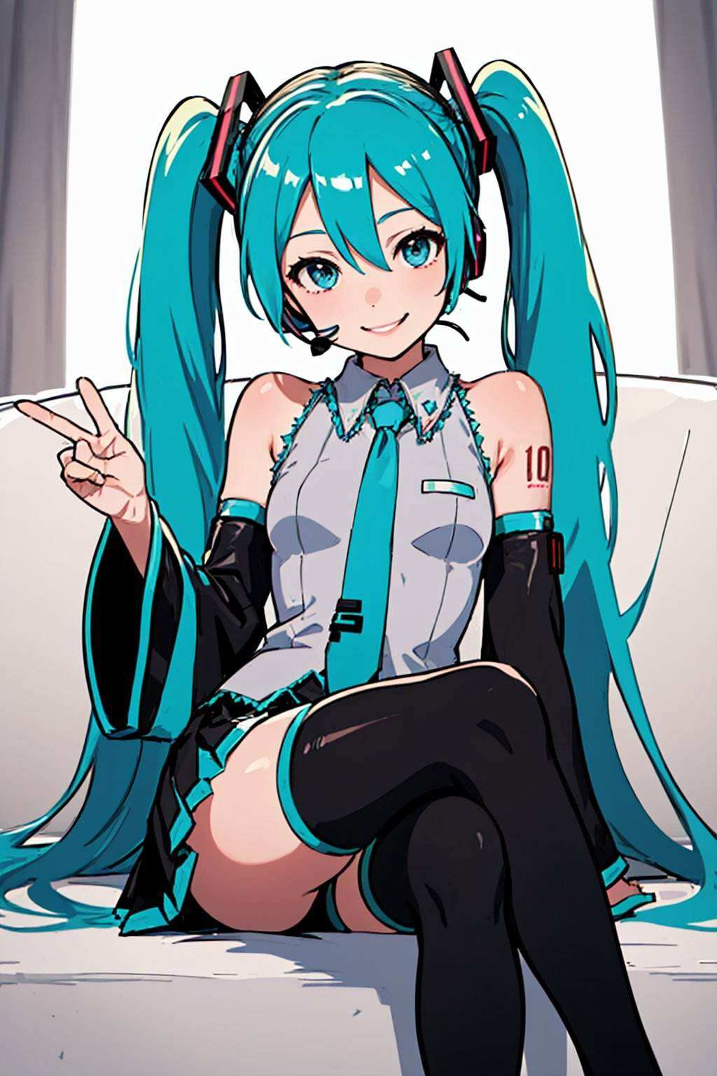 solo,  1girl,  hatsune miku on Tensor.Art