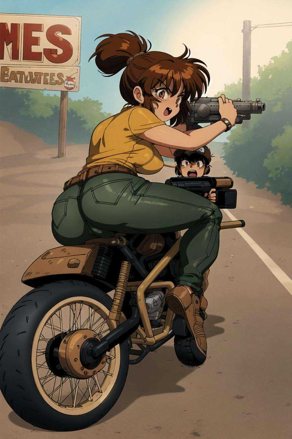 bluethebone,  1980s \(style\),  1girl on Tensor.Art