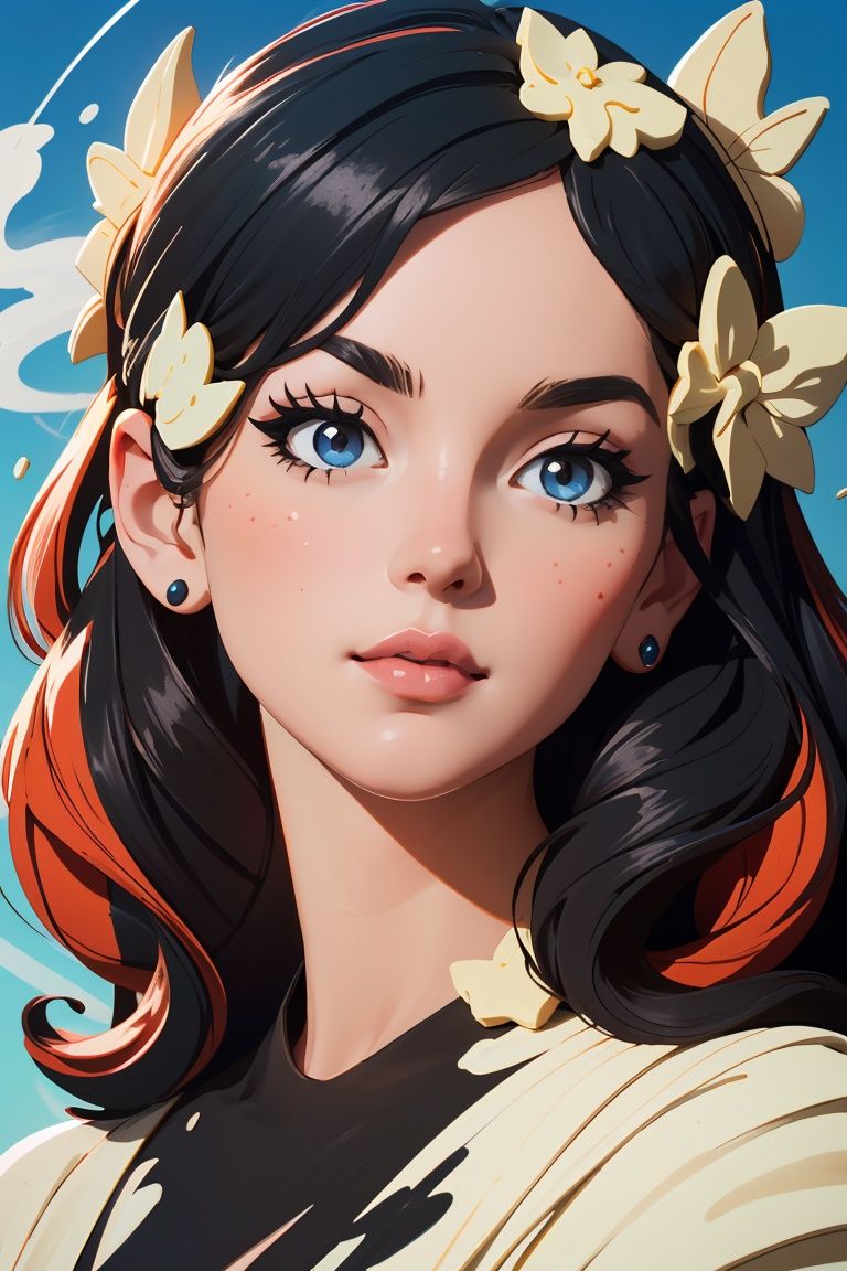 Colorful,  beautiful woman,  splash on Tensor.Art